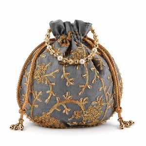 <b>Cheap</b> Beaded Embroidery Potli <b>Purse</b> with Traditional Indian Craftsmanship for Bridal Trousseau, Wedding Return Gifts and - Product Image 2
