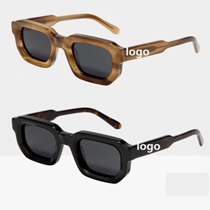 LMA 2409 Luxury Designer Acetate Sun Glasses Thick Retro Custom Polarized Fashion Small <b>Square</b> Shades UV400 Mens <b>Sunglasses</b> 2024 - Product Image 1