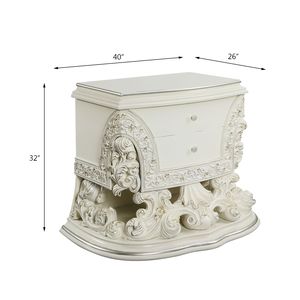 Comodino Adara con finitura bianco antico - Product Image 2