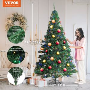 7.5ft Prelit Artificial Christmas <b>Tree</b> with 550 Multi-Color LED <b>Lights</b> 1346 Branch Tips Full Holiday Decor Christmas <b>Tree</b> Xmas - Product Image 2