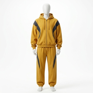 ชุดกีฬาผู้ชายสีพื้น ผ้าฝ้ายระบายอากาศ สไตล์วินเทจ สำหรับฤดูหนาว - Product Image 1