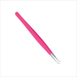 Pince à épiler pour cils en fibre, logo personnalisé, marque privée, précision professionnelle, acier inoxydable, pointe incurvée, antistatique, haute qualité - Product Image 5