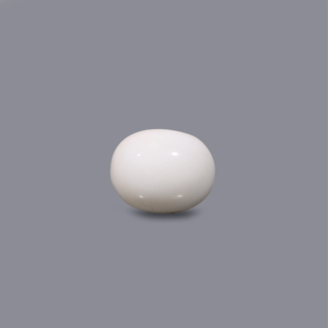 Natural White Coral Oval Cabochon Loose Gemstone 8 Carat Certified Wholesale - Product Image 1
