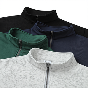 Sudadera Unisex Negra con Cierre de Cremallera, Corte Regular, Cuello Redondo Tejido, Estilo Minimalista, Color Sólido, Manga Regular, Ropa Casual de Algodón - Product Image 6