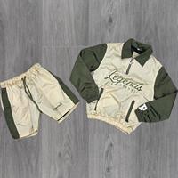 Ensemble veste coupe-vent à capuche et short personnalisé pour l'été avec logo personnalisé, streetwear en polyester/coton, survêtements pour hommes