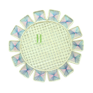 Hot Trend Eco-friendly Natural Bohemian Round Seagrass Charger Plate <b>Wall</b> Decoration Flower Placemat Home <b>Table</b> Mats - Product Image 2