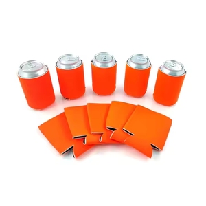 Vente en gros de refroidisseurs de canettes en néoprène de luxe, réutilisables, avec logo personnalisé, couleur unie, isolés, écologiques, recyclables, pliables, grande capacité - Product Image 2