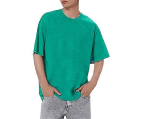Camiseta Oversize de Algodón con Hombros Caídos, Manga Corta, Cuello Redondo, Color Liso, Estilo Hip Hop, Transpirable, Informal, para Deportes al Aire Libre, Verano - Product Image 3