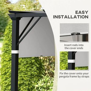 Toldo de Repuesto para Gazebo de 10 x 10 pies, Color Gris Claro, con Protección UV, Cubierta para Pérgola - Product Image 5