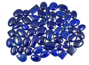Cabochons de Lapis Lazuli naturel véritable, taillés en forme libre, polis, 20-40mm, 5-10g - Product Image 4