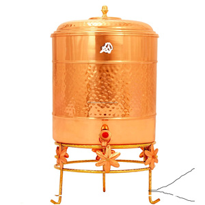 หม้อต้มน้ำทองแดงและแก้วทองแดงพร้อมแท่นระบายความร้อนด้วยน้ำขนาด5ลิตรออกแบบได้ตามต้องการงานฝีมือธรรมชาติ - Product Image 2