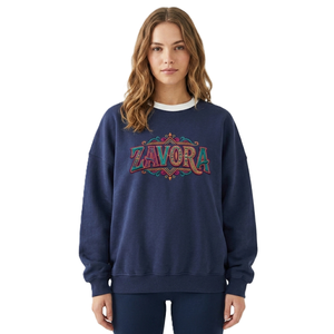 Wholesale Custom Logo Navy Blue Crewneck Sweatshirts High Quality Streetwear Apparel Manufacturer Unisex Cotton Hoodies Supplier - Product Image 1