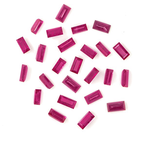 Baguettes de rubis naturel non traité du Mozambique, calibrées 2x4mm, pierre précieuse naturelle à facettes pour la fabrication de bijoux - Product Image 6