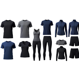 Vêtements de sport, vêtements de fitness, vêtements d'entraînement pour hommes, femmes et enfants, personnalisés, imprimés par transfert thermique, 100% polyester - Product Image 1