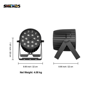 ไฟพาร์ LED อลูมิเนียม SHEHDS ซูมได้ 18x18W RGBWAUV 6in1 สำหรับงานเวที งานแต่งงาน และดีเจ - Product Image 4