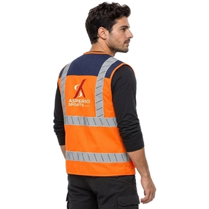 Chaleco de Seguridad para Hombre, Chaleco de Trabajo Reflectante, Diseño de Alta Visibilidad, Material Transpirable y Ligero, Ajuste Cómodo, Ropa de Trabajo para Exteriores, OEM - Product Image 6