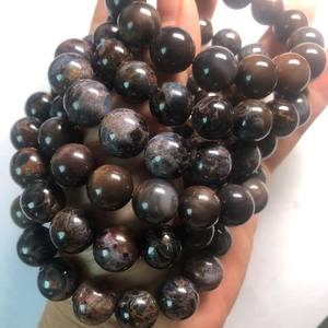 Cuentas de piedra preciosa de pietersita natural sin tratar, cuentas redondas sueltas, medio hilo para la fabricación de joyas, manualidades DIY - Product Image 5