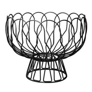 Étagère de cuisine creuse personnalisée pour fruits et légumes, panier de rangement domestique noir irrégulier, panier à fruits décoratif en matériau solide - Product Image 2