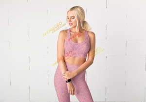 Custom Logo and Design Yoga Tights Sexy Mesh Yoga <b>Leggings</b> with Pockets Best <b>Women</b> Gym Pants in Print Style - Product Image 4