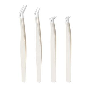 Pinzas para Pestañas Ovexa Surgical OS-ELT-0009 con Logotipo Personalizado, Acero Inoxidable Arcoíris, Punta Curva Suave de 10 mm, Punta de Precisión de Fibra - Product Image 2