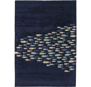 Alfombras Modernas de Diseño Hechas a Mano para Sala de Estar, de Lana, con Patrón Indio, Azul y Rojo, Venta al por Mayor, Wilton - Product Image 5