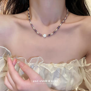 Collar de Perlas de Agua Dulce de Alta Calidad de 6-7 mm Recomendado por el Vendedor, Collar de Perlas con Baño de Oro de 4-5 mm - Product Image 1