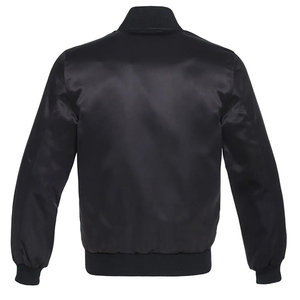 2026 OEM Veste à capuche en satin noir sur mesure pour homme, très vendue, 100% haute qualité, faible MOQ, prix bas, hiver, col montant - Product Image 2