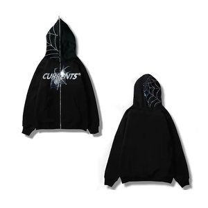 Long Sleeve Custom Printed <b>Zip</b> <b>up</b> Hoodie Sweatshirt Full Face <b>Zip</b> <b>up</b> Black plain Hoodie Fast Production - Product Image 6