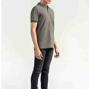 เสื้อเชิ้ตผู้ชายลำลอง ผ้าถักคุณภาพพรีเมียม ป้องกันรอยยับ 100% ผ้าฝ้าย ปรับแต่งได้ แขนสั้น ชุดกีฬา - Product Image 5