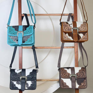 Sacs à main pour femmes en cuir de vache véritable, multifonctionnels, grande capacité, faits à la main, élégants, sacs à bandoulière, sacs à main - Product Image 3