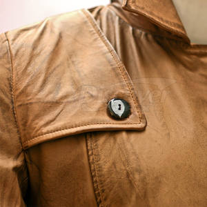 Service OEM Manteau long en cuir Vente chaude Manteaux longs en cuir Meilleur prix Manteau long en cuir avec logo personnalisé pour la vente en ligne - Product Image 5