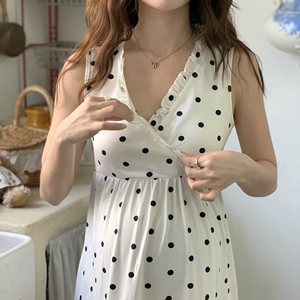 Vestido Maxi de Gasa para Mujer, Estampado Bohemio Casual de Verano, Ecológico, Transpirable, con Cuello en V, Teñido Liso, Sexy y Dulce, con Aberturas y Estampados, Ideal para la Playa - Product Image 3