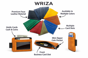 WRIZA Luxury Designer Multi Color Faux Leather Short <b>Wallet</b> Mini Coin Purse Business Card <b>Holder</b> for Men and Women - Product Image 4