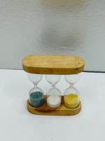 Reloj de Escritorio de Madera 3 en 1 de Diseño Clásico, Temporizador de Arena para Té de 1 Minuto, Venta al por Mayor de Fábrica