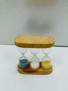 Reloj de Escritorio de Madera 3 en 1 de Diseño Clásico, Temporizador de Arena para Té de 1 Minuto, Venta al por Mayor de Fábrica - Product Image 3