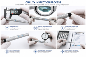 Cone Socket Resin Eight Mirror Handle Dental Mirror Handle Stainless Steel Zetomed Pro - Product Image 4