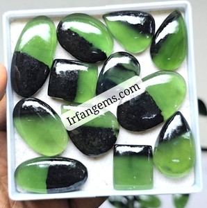 Lot en gros de cabochons d'antigorite serpentine bicolore 100% naturelle de haute qualité - Product Image 2