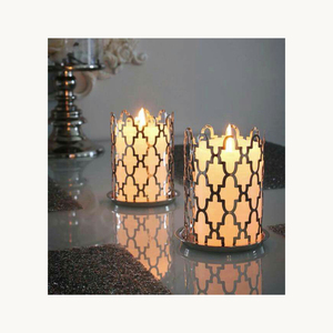 Nouveau design élégant, bougeoir de table en métal résistant à la chaleur avec coupelle en cristal, support décoratif personnalisé pour bougies, idéal pour la maison et les mariages - Product Image 2
