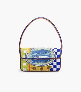 Sac à main de luxe pour femme, fait main, brodé, personnalisé, multicolore, perles de rocaille, écologique, léger, pour soirée - Product Image 1