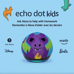 Altavoz Echo Dot (5.ª generación, lanzamiento de 2022) para niños |   Diseñado para niños, con controles parentales |   Dragón - Product Image 2