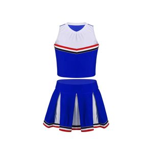 Tenues de cheerleading professionnelles en tissu extensible léger, logo personnalisé, fabricant direct d'usine OEM ODM - Product Image 1