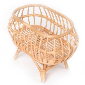 Cuna de juguete de ratán natural para muñecas, mini cunas de alta calidad para muñecas, precio competitivo. - Product Image 4