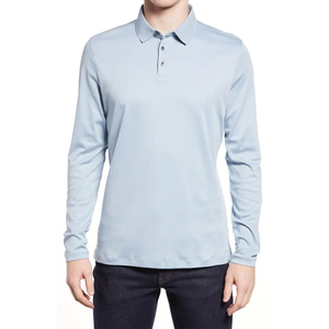 Men's Plus Size Printed Fashion Long Sleeve <b>Shirts</b> Solid Pattern Turn <b>Collar</b> Button Casual Knitted Polos Pocket Breathable 100% - Product Image 1