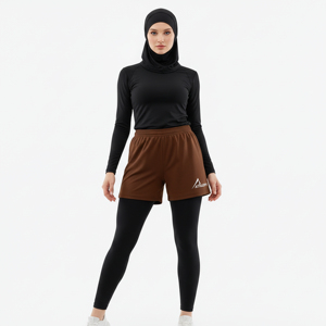 Modest Muslim Women's Activewear 2 in 1 Shorts-Lightweight Quick Dry Sweat-Wicking UPF50+ Protection Regular Fit for Fitness - Product Image 1