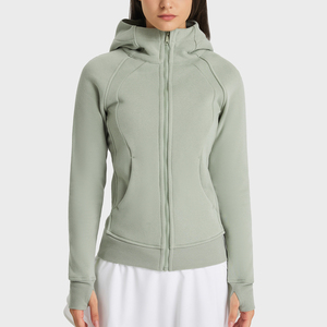 Sweat à capuche en polaire tricoté pour femme, doublure intérieure chaude et douce, confortable, décontracté, respirant, idéal pour l'hiver et la maison - Product Image 1