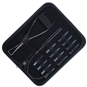 Black Micro <b>Ring</b> Removal Hair Extension Tool Bundle with 7Inch Removal Plier 12pcs Sectioning <b>Clips</b> & Professional Hook Loop set - Product Image 6