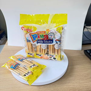<b>Milk</b> <b>Stick</b> Biscuits 186g Crispy Creamy Flavor - Snack for All Ages ODM OEM Direct Factory Offer Free Sample - Product Image 3