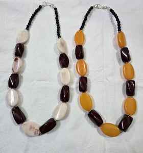 Collier de perles en résine faites à la main, forme personnalisée, multicolore, promotion mode, Saint-Valentin, ensemble peint à la main, provenance Inde - Product Image 5
