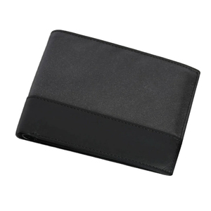 <b>Men's</b> Genuine Leather Slim <b>Wallet</b> With Striped Lining Fold Closure Card Holder Short Length Minimalist Design - Product Image 1