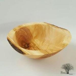 Tazón de servir de madera de lujo, hecho a mano, de madera natural, para una presentación premium en la mesa de comedor. - Product Image 1